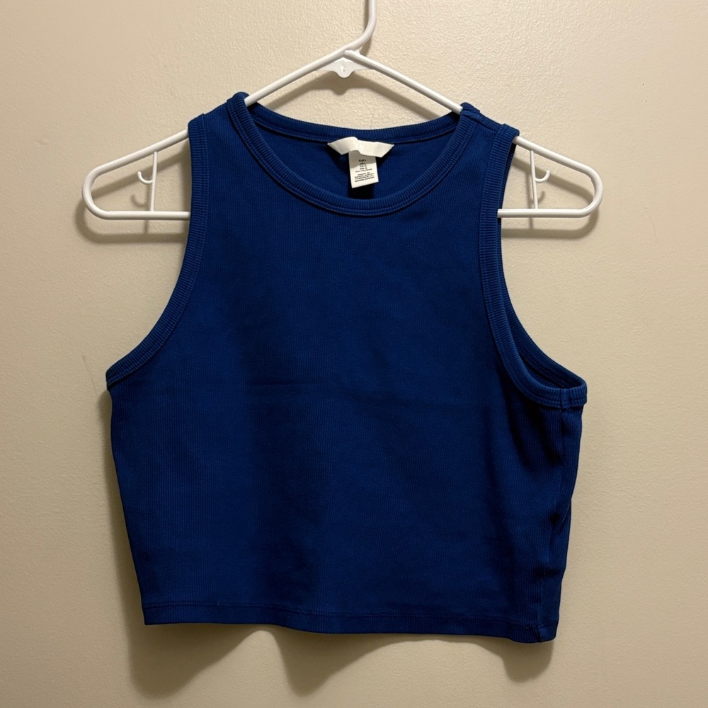 H&M Cropped Royal Blue Women's Tank Top